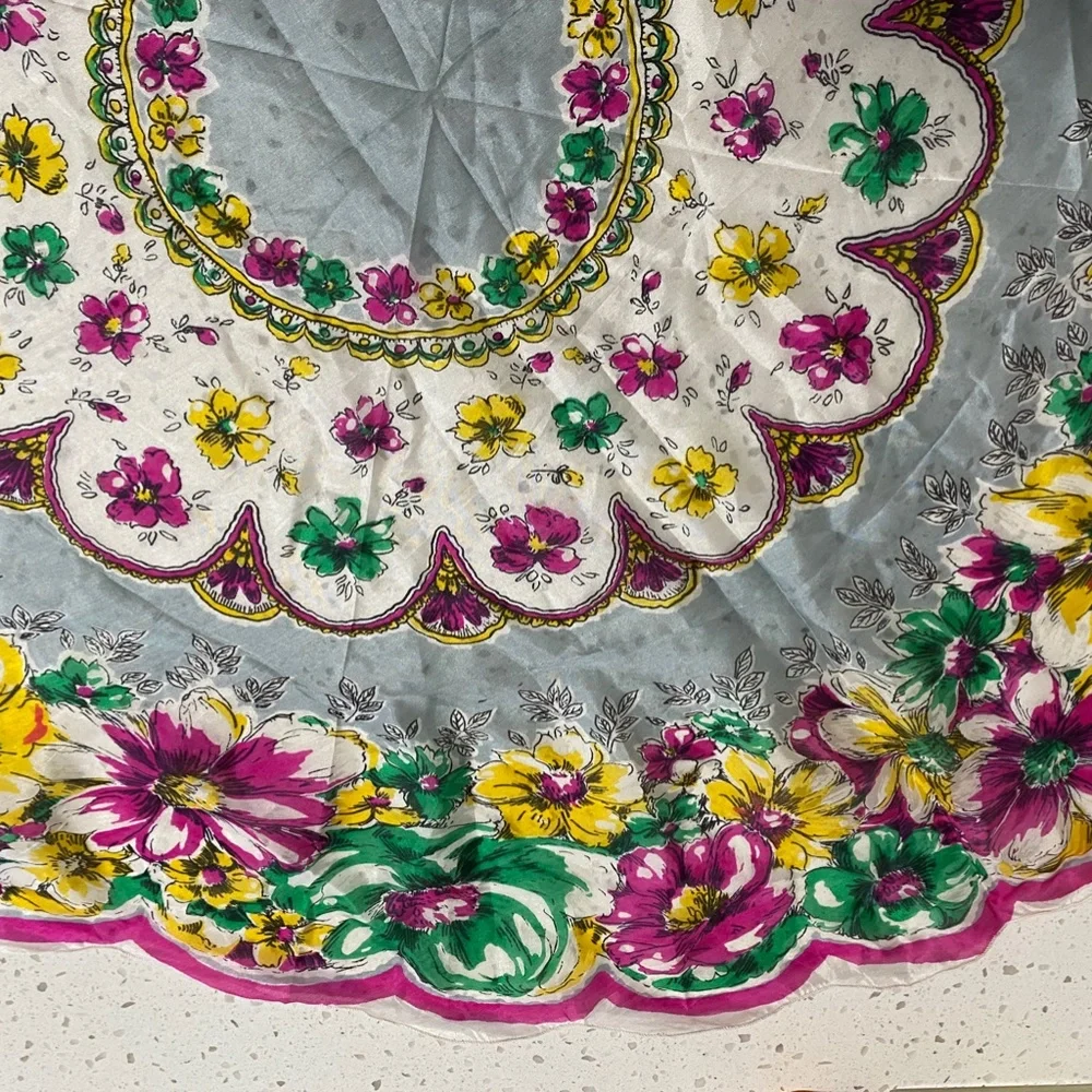 Vintage Floral Circular Scarf